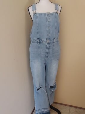 Arizona Jean Company Light Blue Denim Overalls